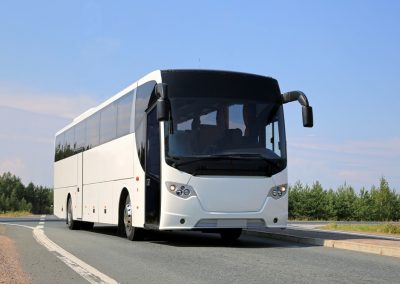 White Bus on the Road